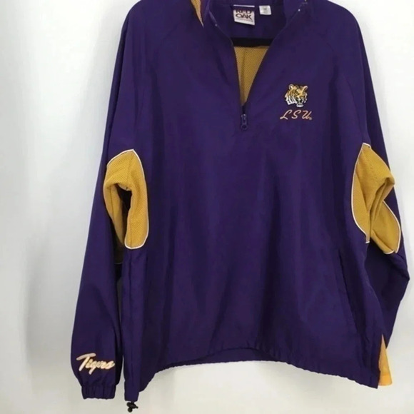 Red Oak LSU Men’s 1/4 Zip Pullover Vented Jacket - Picture 3 of 7